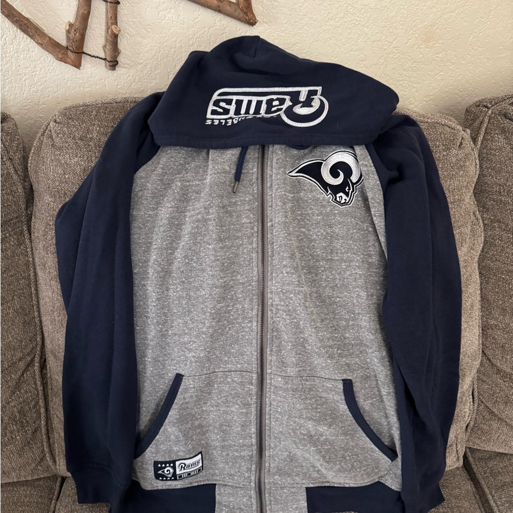 NFL Rams Gray and Navy Hoodie